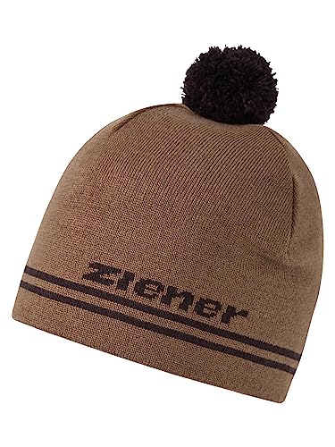 Ziener Unisex IMHAN Bommel-Mütze/warm, gestrickt, gefüttert, Walnut, Usex von Ziener