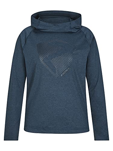 Ziener Unisex Kinder JANUP Kapuzen-Pullover, Mid Layer | atmungsaktiv, elastisch, PFC frei, Dark Navy, 128 von Ziener