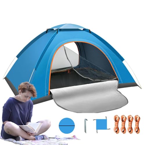 Familien-Campingzelt, automatisches wasserdichtes Zelt für 2 bis 3 Personen, tragbares Zelt, einfach zu installieren, winddicht mit hervorragender Belüftung für Abenteuer im Freien von Ziennhu