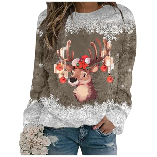 Angebot des Tages, Weihnachtspulli Damen Norwegen Pullover Christmas Wollpullover - Weihnachten Weihnachts Pullis Bunt Norwegerpulli Grobstrickpullover Norweger Pulli Weihnachtspullover von Zilosconcy