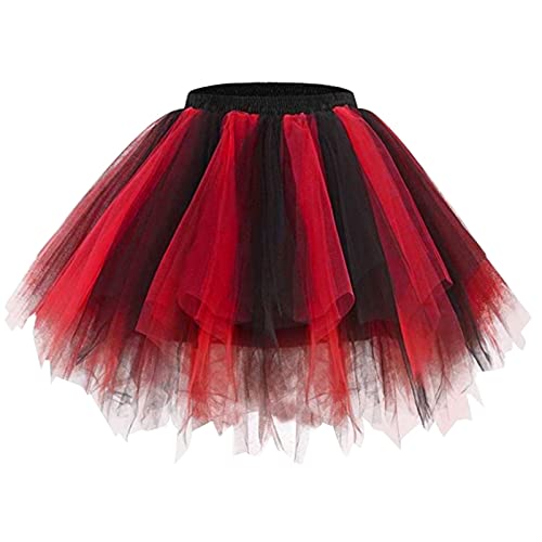 Angebote des Tages Heute, Tüllrock Bunt Damen Rockabilly Regenbogen Tütü - Petticoat Bunter Tüllrock Vintage Tanzrock Frauen Elegant Karneval Kostüm 50Er Party Kostüme Bunter Grün Unterrock von Zilosconcy