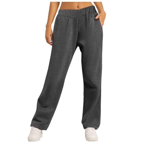 Arbeitskleidung Pflege Damen, Jogginghose Damen Baumwolle Sporthose - Bequeme Loose Fit Laufhosen Modern Freizeithose Kordelzug Mit Taschen Trainingshose Yoga Hosen Lounge Pants von Zilosconcy