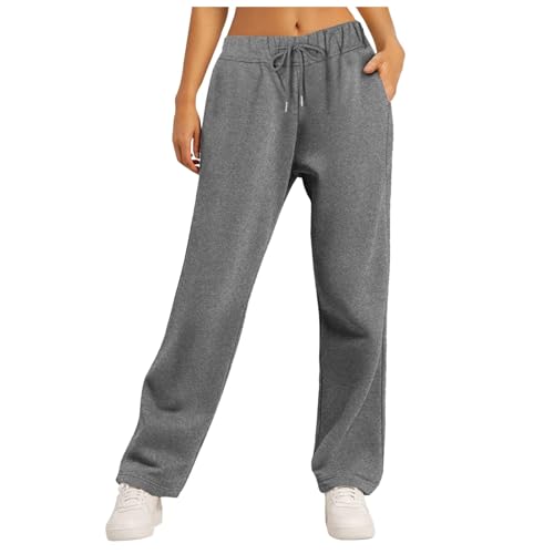 Arbeitskleidung Pflege Damen, Jogginghose Damen Baumwolle Sporthose - Freizeit Loose Fit Straighthose Mit Gummizug Trainingshose Lässiges Sweathose High Waist Für Sport Yoga Gym von Zilosconcy