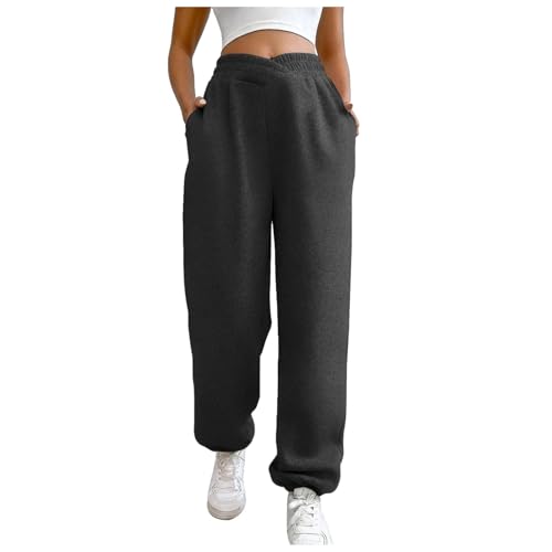 Arbeitskleidung Pflege Damen, Jogginghose Damen Baumwolle Sporthose - Sweatpants Freizeit Trainingshose High Waist Mädchen Straighthose Mit Taschen Sweathose Für Sport Yoga Gym von Zilosconcy