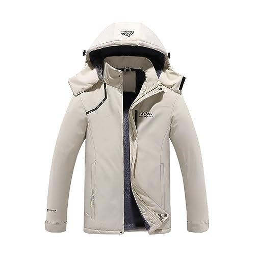 B Ware, Skijacke Herren Winddichte Winterjacke - Snowboardjacke Wasserdicht Wanderjacke Gefütterte Softshelljacke Trekkingjacke Mit Abnehmbarer Kapuze Männer von Zilosconcy