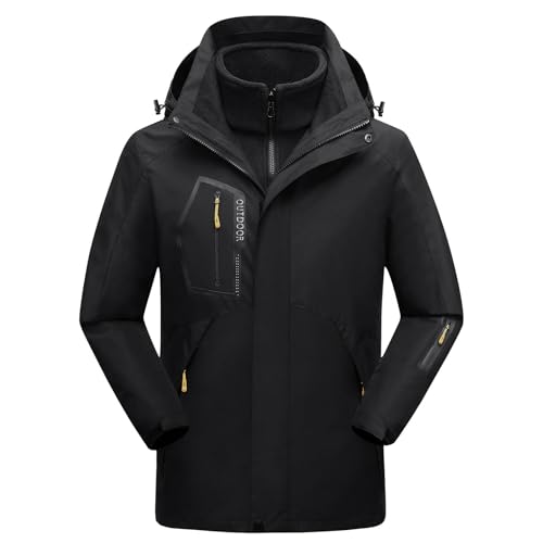 B Ware, Winterjacke Herren Wasserdicht Skijacke - Snowboardjacke Winter Wanderjacke Gefütterte Softshelljacke Fleece-Futter Ski Regenmantel Mit Kapuze Männer von Zilosconcy