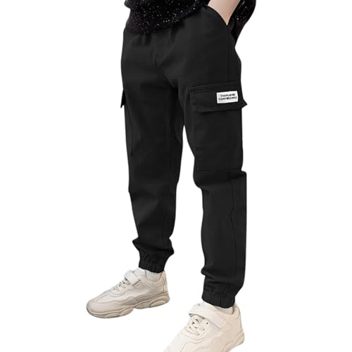 Baggy-Hose, Black Fridayjogginghose Jungen Schnüren Hip Hop Cargohose - Hosen Baggy Atmungsaktive Kinderhosen Warm Halten Outdoor Hose Jogger Für Kinder von Zilosconcy