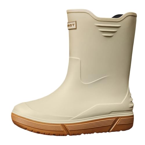 Barfuß Gummistiefel, Gummistiefel Herren Halbhohe Wasserdicht Regenschuhe - Barfuß Chelsea Boots Rain Halbe Spaziergang Kurz Stiefeletten Oder Damen von Zilosconcy