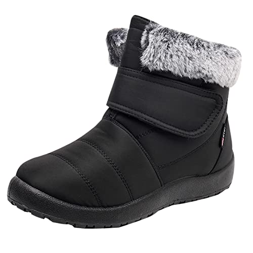 Barfuss Schuhe Damen Winter, Barfussschuhe Damen Gefüttert Winterschuhe - Winterstiefel Warme Schneeschuhe Fur Frauen Winter Barfuss Schuhe Leicht rutschfest Fitnessschuhe Wanderschuhe Unisex von Zilosconcy