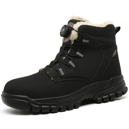 Barfußschuhe Herren Winter, Barfussschuhe Herren Gefüttert Winterschuhe - Winterstiefel Winter Schuhe Fur Manner Schneeschuhe Schneestiefel Outdoor Boots rutschfeste Stiefelettenwinterstiefel von Zilosconcy