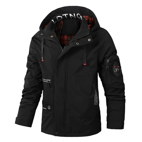 Black Friday, Skijacke Herren Winddichte Winterjacke - Snowboardjacke Winter Wanderjacke Wasserdicht Übergangsjacke Jacke Mit Abnehmbarer Kapuze Für Wandern Männer von Zilosconcy