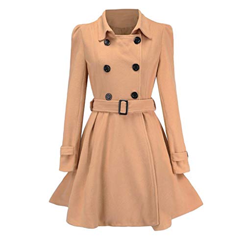 Black Friday, Trenchcoat Damen Herbst Dufflecoat - Wollmantel Winddichter Übergangsmantel Mit Knöpfen Für Frauen Elegant Winterjacke Mantel Trench Coat Herbstmantel Steppmantel von Zilosconcy