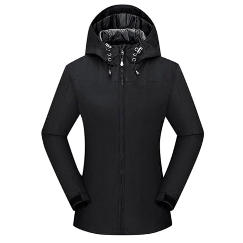 Black Friday, Wanderjacke Winddicht Skijacke - Snowboardjacke Outdoor Funktionsjacke Wasserdicht Arbeitsjacke Winterjacke Warm Fleecejacke Jacken Mit Abnehmbarer Kapuze Für Frauen von Zilosconcy