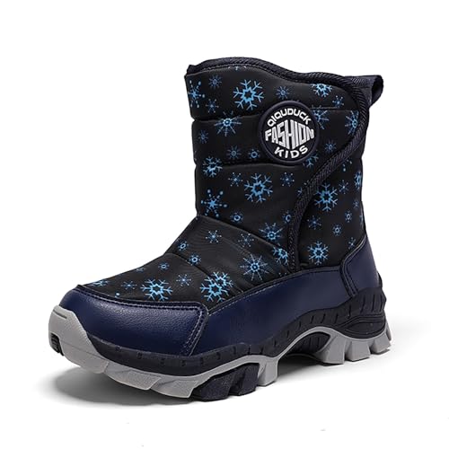 Black Friday, Winterstiefel Mädchen rutschfest Winterboots - Kinderstiefel Leicht Gefüttert Winterschuhe Dicke Sohle Schneeschuhe Unisex Kinder Wasserdicht Gummistiefel von Zilosconcy