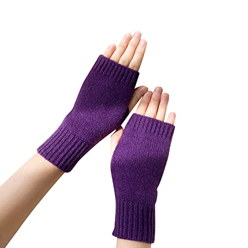 Blitzangebote, Handstulpen Damen Gestrickte Armstulpen - Pulswärmer Ohne Finger Fingerlose Handschuhe Weich Kaschmir Strickhandschuhe Frauen Fäustlinge Halbe Fingerhandschuhe von Zilosconcy