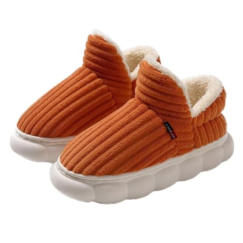 Blitzangebote, Hausschuhe Damen Geschlossen Winter rutschfest Hüttenschuhe - Filzpantoffeln Plüsch Slippers Flauschige Baumwolle Pantoffeln Mit Polar Fleece-Futter Für Frauen von Zilosconcy