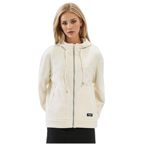 Blitzangebote, Strickfleecejacke Damen Mit Kapuze Sweatjacke - Zipper Hoodie Schüttelvlies Strickjacke Flauschige Gefüttert Kapuzenjacke Frauen Herbst Winter Warme Lang Sweatshirt von Zilosconcy