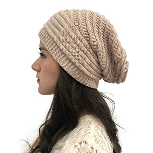 Blitzangebote, Wintermütze Damen Slouch Strickmützen - Beanie Weich Wollmütze Elegant Mütze Frauen Grobstrick Damenmützen von Zilosconcy