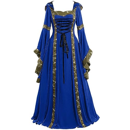 Burgfräulein Kostüm Damen, Merida Kostüm Renaissance Dress Damen Victorian Witch - Kleid Halloween Plus Size Mittelalter Vampir Elfenkleid Kleidung Mittelalterkleider von Zilosconcy