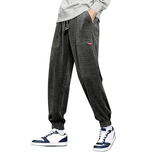 Cordhose Herren Braun, Warehouse Deal Chinohose Herren Baggy Bequeme Cordhose - Hosen Lang Pants Gerades Relaxhose Sporthose Casual Freizeithose Mit Enger Passform von Zilosconcy