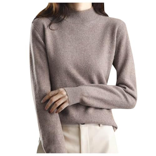 Damenpullover Langarm Winter, Rolli Damen Langarm Strickpullover Damen Langarm Rollkragen Cardigan - Pulli Mode Dirndl Jacke Winterpullover Bequem Warm Tops Strickwaren von Zilosconcy