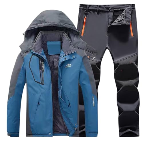 Deals of The Day, Skijacke Herren Winddichte Winterjacke - Snowboardjacke Wasserdicht Wanderjacke Gefütterte Regenjacken Fleece-Futter Ski Regenmantel Mit Kapuze Männer von Zilosconcy