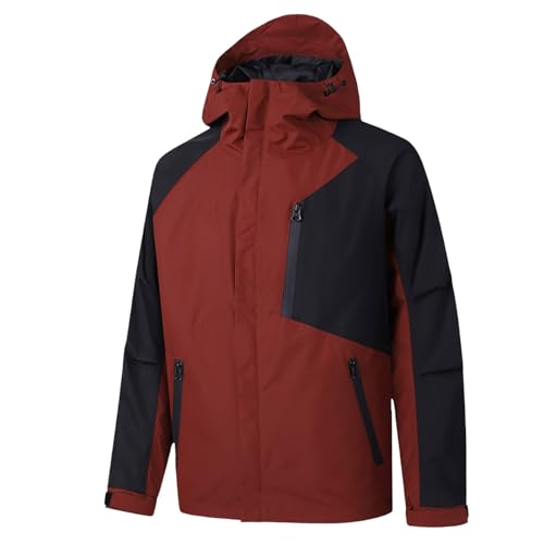 Deals of The Day, Winterjacke Herren Winddichte Skijacke - Snowboardjacke Wasserdicht Wanderjacke Gefütterte Regenjacken Fleece-Futter Ski Regenmantel Mit Kapuze Männer von Zilosconcy