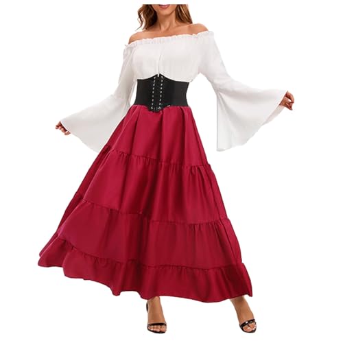 Elfenkleid, Medieval Dress Victorian Damen Barock Kleid Vampir - Viktorianisches Witch Gothikkleider Hexenkleid Halloween Kostüm Mittelalter Elfenkleid von Zilosconcy