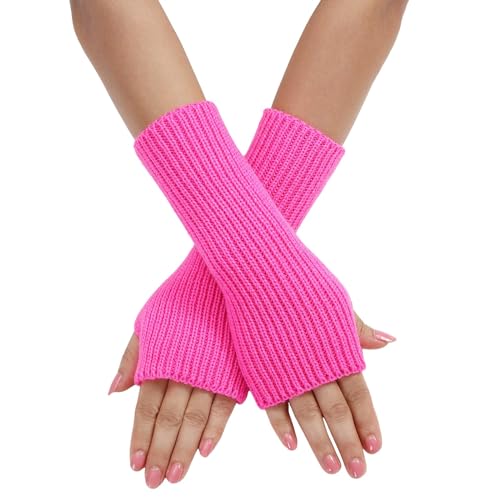 Fingerlose Handschuhe Damen, Armstulpen Damen Ohne Finger Handstulpen - Pulswärmer Gestrickte Fingerlose Handschuhe Kaschmir Warme Strickhandschuhe Frauen Fäustlinge Halbe Fingerhandschuhe von Zilosconcy