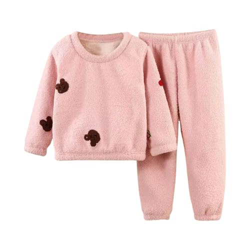 Flanell Schlafanzug Kinder, Weihnachten Sale Flanell Schlafanzug Kinder Fleece Pyjama Set Winter Warme Schlafanzüge Dinosaurier-Druck Kuschel Weiche Weihnachts Zweiteilig Frottee Pyjama von Zilosconcy