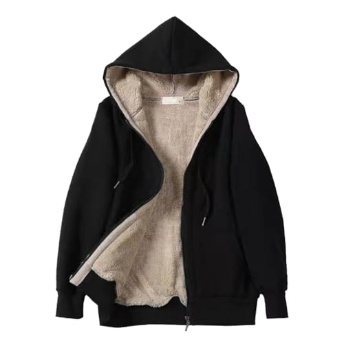 Fleecejacke Damen Warm, Sherpa Jacke Damenfleecejacke Damen Lange Ärmel Plüsch Plüschjacke - Jacken Warme Kuscheljacke Winter Mit Seitentasche Zip Langarm Oberteile Top von Zilosconcy