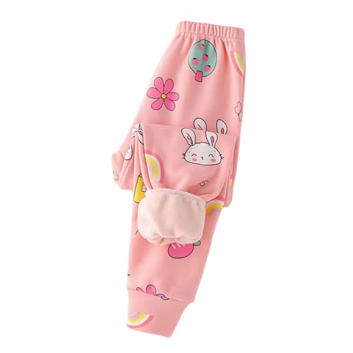 Gefütterte Baby Hose, Thermohose Mädchen Kuschel Gefütterte Jogginghose - Fleecehose Elastische Taille Hose Plüsch Cartoon Druck Winterhose Kinder Winter-Hosen von Zilosconcy