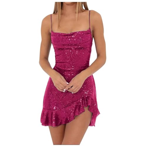 Glitzerkleid Damen, Paillettenkleid Damen Glitzer Glitzerkleid - Abendkleider Elegant Silvester Kleid Rockabilly Festliche Kleider Frauen Weihnachtskleid Schöne Hochzeitskleid Partykleider von Zilosconcy