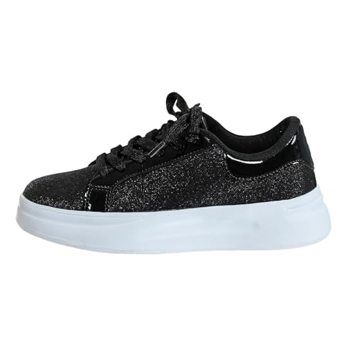 Glitzerschuhe Für Damen, Pailletten Schuhe Damen Flache Low Glitzer Sneaker - Glitzer Schuhe Shiny Glitzerschuhe Frauen Leichte Bequeme Sportschuhe Funkelnde Glitzernde Hochzeits-Brautschuhe von Zilosconcy