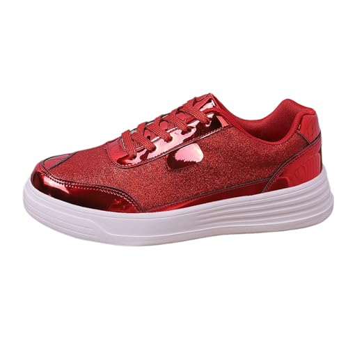 Glitzerschuhe Für Damen, Pailletten Schuhe Damen Flache Low Glitzer Sneaker - Glitzerschuhe Shiny Glitzer Schuhe Frauen Leichte Atmungsaktiv Turnschuhe Funkelnde Glitzernde Hochzeits-Brautschuhe von Zilosconcy