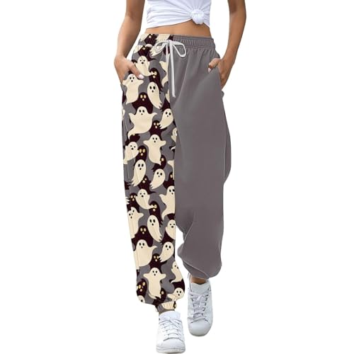 Golfhose Damen, Jogginghose Damen Baumwolle Sporthose - Fitnessstudio Trainingshose Mit Gummizug Weit Straighthose Slim Fit Trainingsanzug Hosen Sweathose Taschen von Zilosconcy