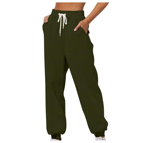 Golfhose Damen, Sporthose Damen Lang Jogginghose - Mit Gummizug Sweatpants Bequeme Laufhosen Dünne Trainingshose Kordelzug Trainingsanzug Hosen Sweathose Taschen von Zilosconcy