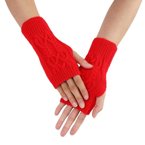 Handstulpen, Handstulpen Damen Ohne Finger Armstulpen - Fingerlose Handschuhe Gestrickte Pulswärmer Kaschmir Thermo Handgelenkwärmer Frauen Fäustlinge Halbe Fingerhandschuhe von Zilosconcy