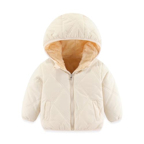 Herbstjacke Mädchen, Winterjacke Mädchen Jungen Warme Steppjacke - Schneejacke Leichte Puffer Jacke Baby Daunenjacke Kinder Gefüttert Reißverschluss Kapuzenjacke Mit Taschen von Zilosconcy