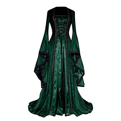 Hexenkleid, Merida Kostüm Victorian Dress Damen Mittelalterkleid Vampir - Renaissance Kleid Elfenkleid Mittelalter Hexen Hexenkleid Burgfräulein Barock von Zilosconcy