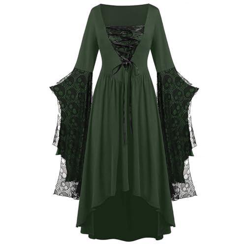 Hexenkleid Damen, Hexenkleid Damen Barock Kleid Mittelalter Kleidung Vampir - Witch Costume Women Renaissance Lolita Dress Victorian Hexen Medieval Kostüm Wikinger von Zilosconcy