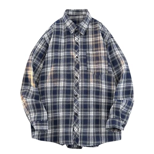 Holzfällerhemd, Holzfällerhemd Herren Regular Fit Karohemd - Flanellhemd Langarm Kariertes Hemd Weiche Casual Button Down Freizeithemd Mit Brusttasche Normal Passform Für Männer von Zilosconcy