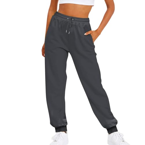 Jogginghose Baggy, Sporthose Damen Baggy Jogginghose - Sweatpants Slim Fit Trainingshose Modern Laufhosen Freizeit Frauen Trainingsanzug Hosen Sweathose Mit Taschen von Zilosconcy