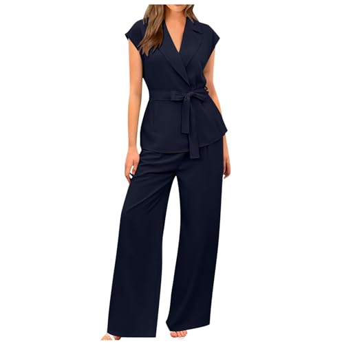 Jumpsuit Damen Elegant Festlich, Hochzeit Zweiteiler Damen Festlich Hosenanzüge - Brautmutter Anzug Elegant Jumpsuits Casual Große Größen Hosen Anzug Frauen Mode Overall Cocktail Party Outfit von Zilosconcy