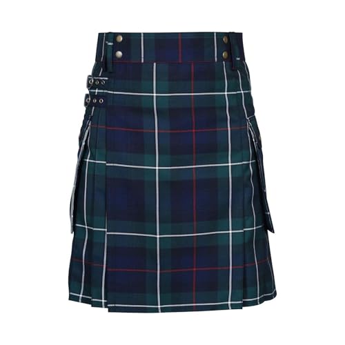 Kilt, Kilt Herren Tartan Schottenrock - Herrenrock Traditioneller Tartan Rock Männer Kariert Cargo Fashion Utility Tartan Kilt Mit Riemen Und Großen Cargo Taschen 03 von Zilosconcy