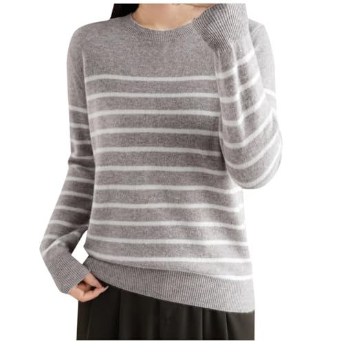 Langer Pullover Damen, Wollpullover Damen Strickpullover Damen Langarm Kurz Pullover - Langarmshirt Longpullover Dirndl Jacke Casual Bequem Warm Tops Strickwaren von Zilosconcy