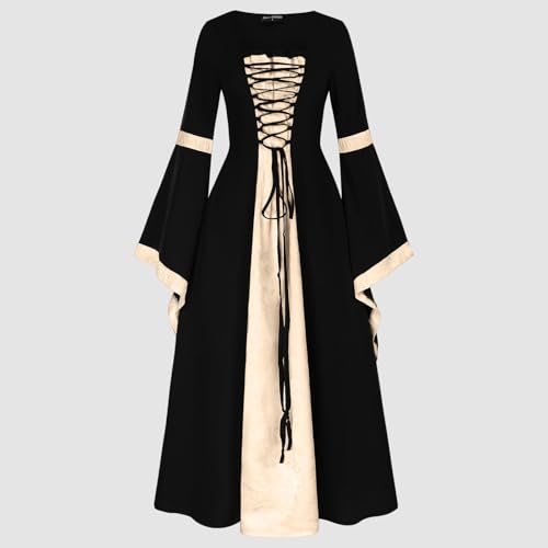 Mittelalter Kleid, Merida Kostüm Medieval Dress Damen Burgfräulein Vampir Kleid - Renaissance Gothikkleider Mittelalter Halloween Mittelalterkleid Hexen Elfenkleid von Zilosconcy