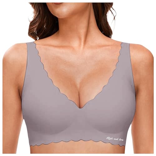 Nur Die BH, Ohne Bügel BH Damen Weich - Bustier Bralette Leicht Baumwolle Komfort Elastisch Atmungsaktiv Atmungsaktiver Und Ultrakomfortabler Schlaf BH von Zilosconcy