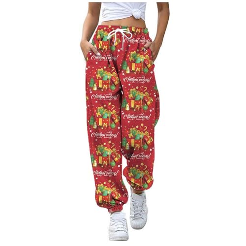 Outlet Angebote, Jogginghose Damen High Waist Lang Halloween Hose - Pants Baggy Blumen Muster Locker Leichte Freizeithose Angenehme Sporthose von Zilosconcy