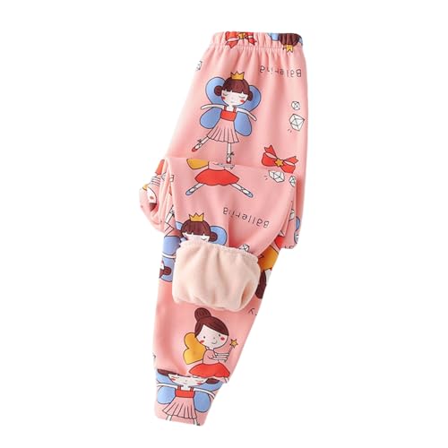 Outlet Angebote, Thermohose Mädchen Kuschel Gefütterte Jogginghose - Fleecehose Elastische Taille Hose Plüsch Cartoon Druck Winterhose Kinder Winter-Hosen von Zilosconcy